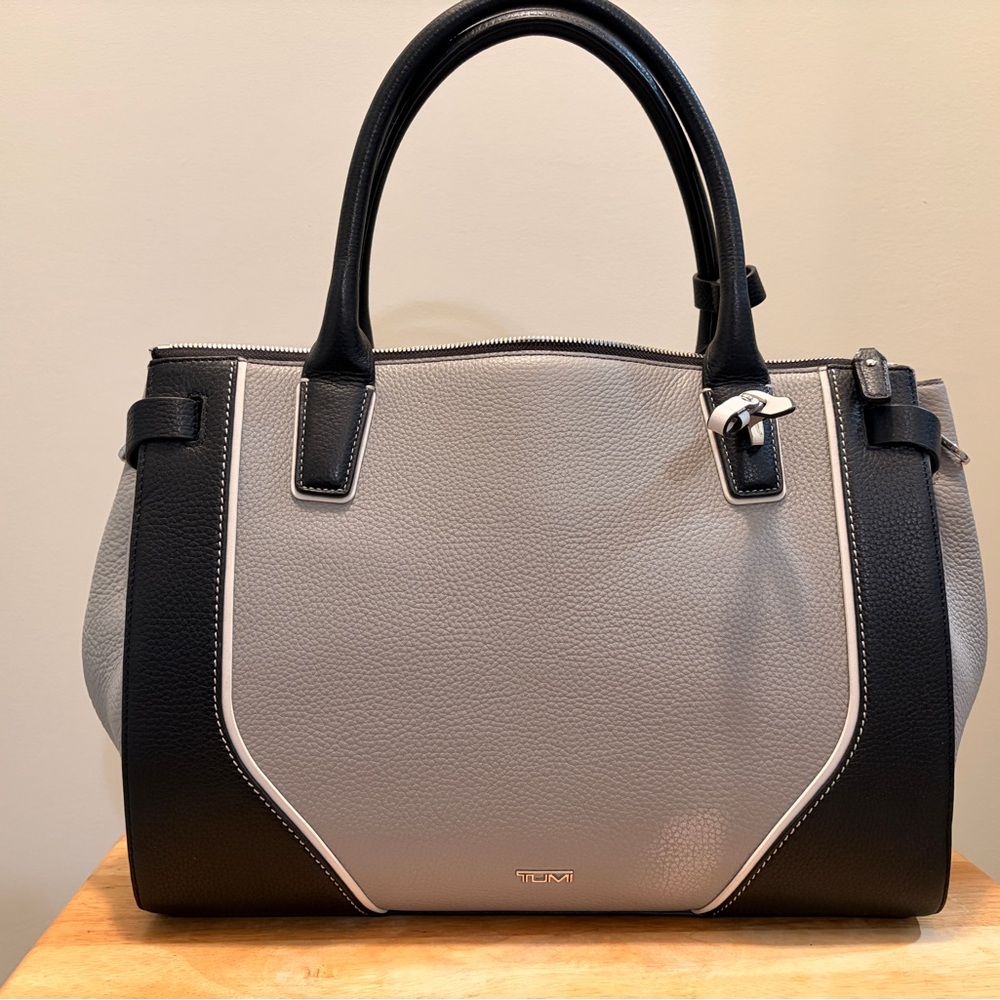 Tumi Black and Gray Satchel